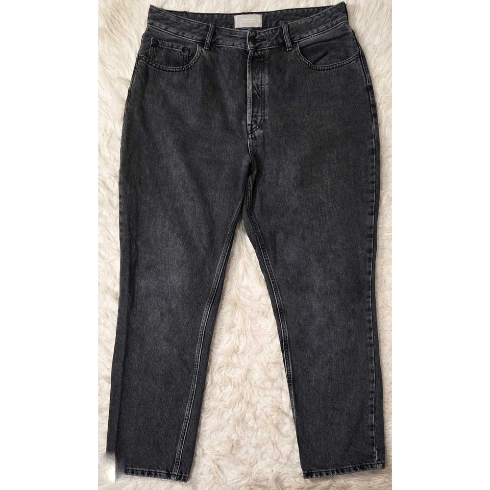 Everlane The Curvy 90s Cheeky Straight Jean Gray Denim High Waisted Rise Organic